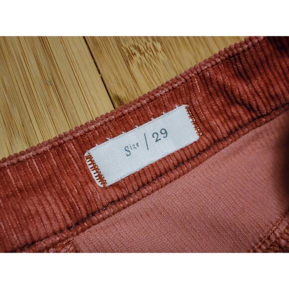 Anthropologie Pilcro and the Letterpress Orange Corduroy Wide Legs Pant Size 29 - Picture 3 of 10